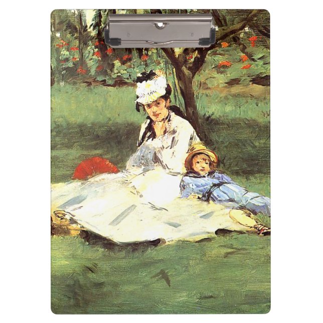 Porte-bloc La famille Monet dans son jardin Edouard Manet (Devant)