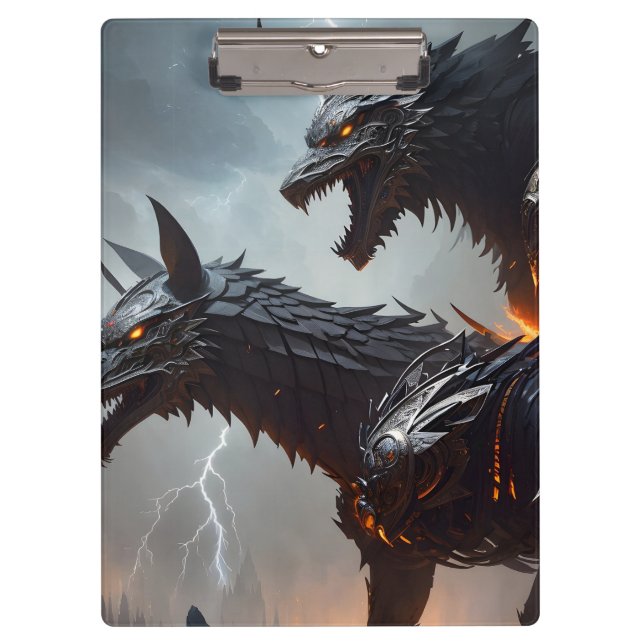 Porte-bloc La foudre Cyborg Wolves (Devant)
