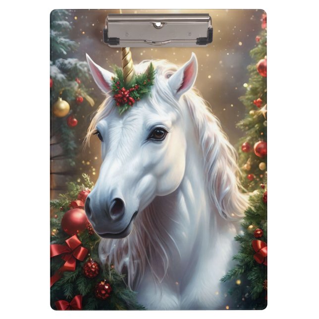 Porte-bloc « La Licorne de Noël » (Devant)