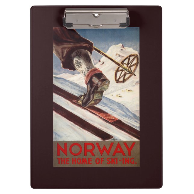 Porte-bloc La Norvège - la maison du ski (Devant)
