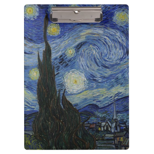 Porte-bloc La Nuit étoilée par Vincent Van Gogh (Devant)