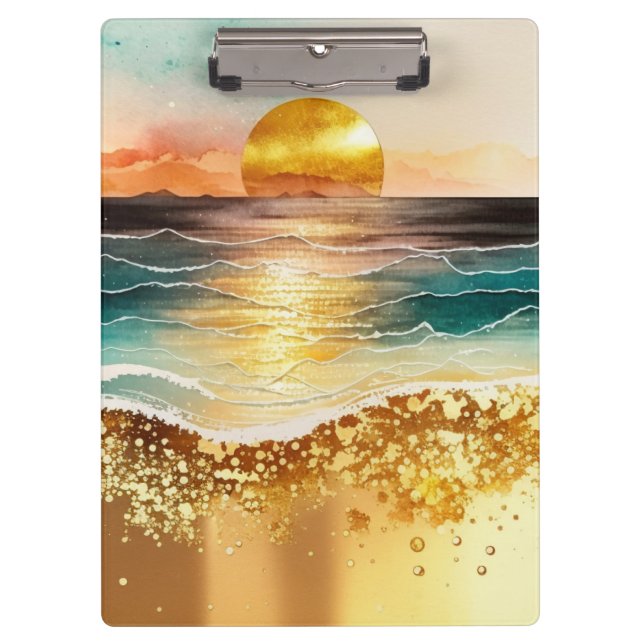 Porte-bloc La série de plage à l'aquarelle Design 3 (Devant)