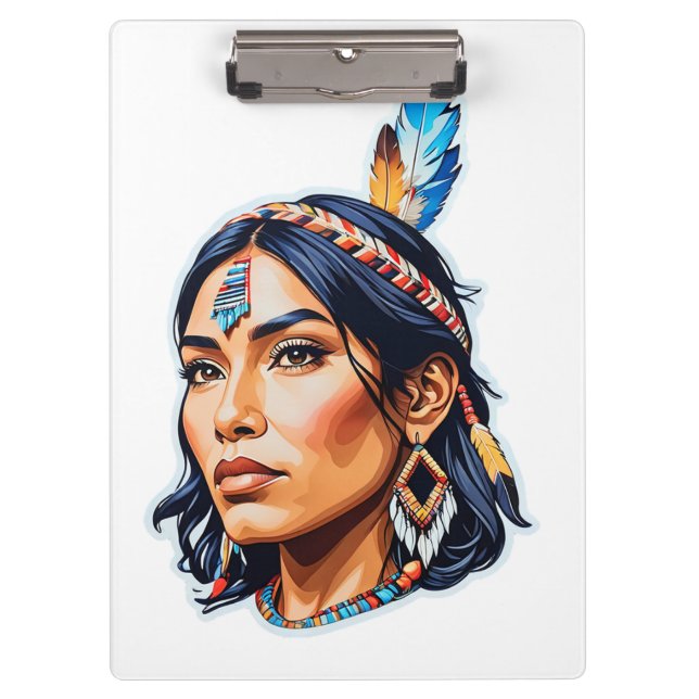 Porte-bloc Lady amérindienne (Devant)