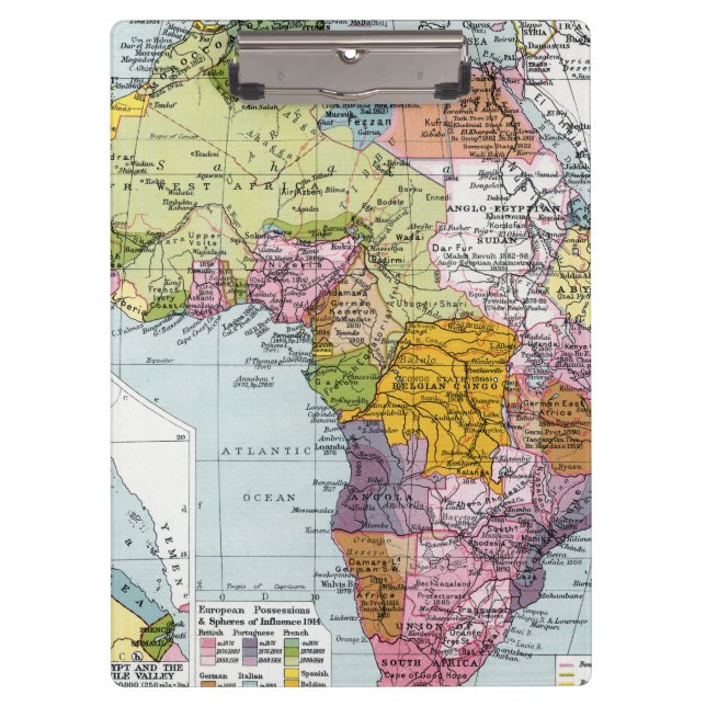 PORTE-BLOC L'AFRIQUE DIVISÉE, 1914 (Devant)