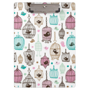 Porte-bloc l'amour de cage à oiseaux badine le motif