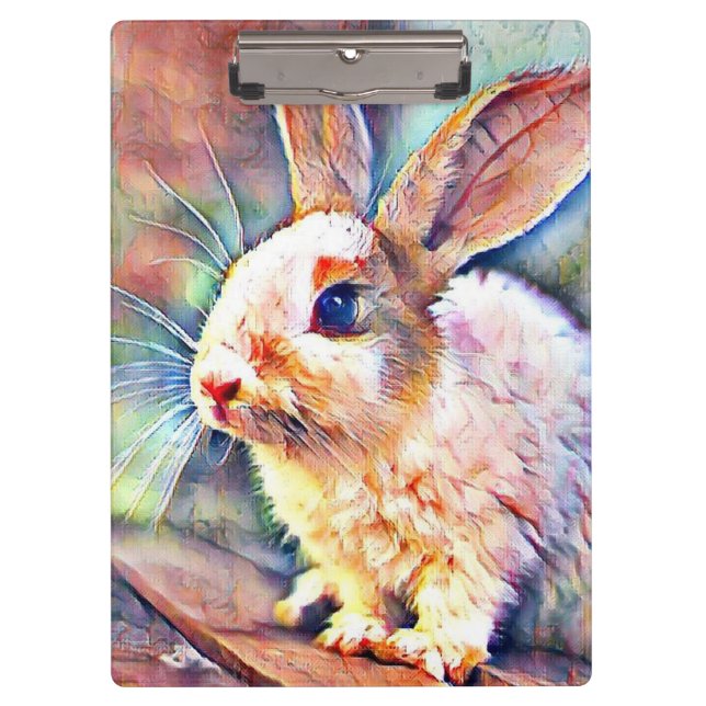 Porte-bloc lapin aquarell (Devant)