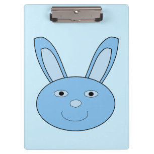 Porte-bloc Lapin Bleu Garçon Visage Printemps Pâques