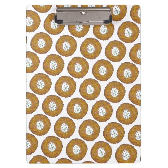 Porte-bloc Latke Potato Pancakes Cuisine juive Foin (Devant)