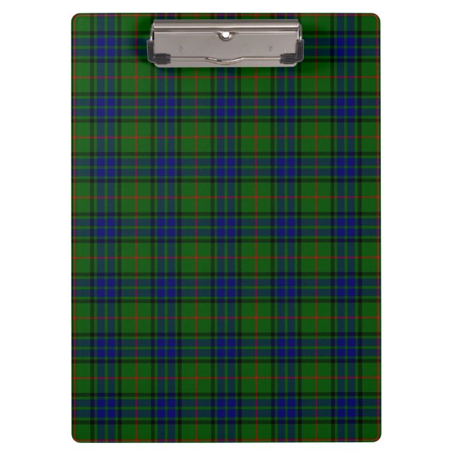 Porte-bloc Lauder tartan bleu vert plaid (Devant)