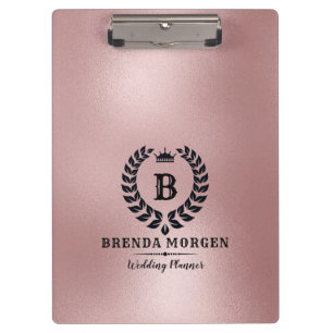 Porte-bloc Laurel Wreath, Arrière - plan Rose-or chatoyant