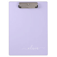 Lavande Violet Écriture Moderne Monogramme Féminin