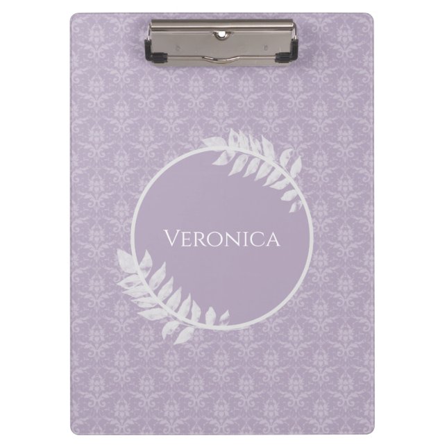 Porte-bloc Lavender Elegant Damask Porte - bloc (Devant)