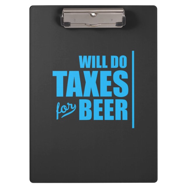 Porte-bloc Le Comptable Effectuera Des Taxes Pour La Bière (Devant)