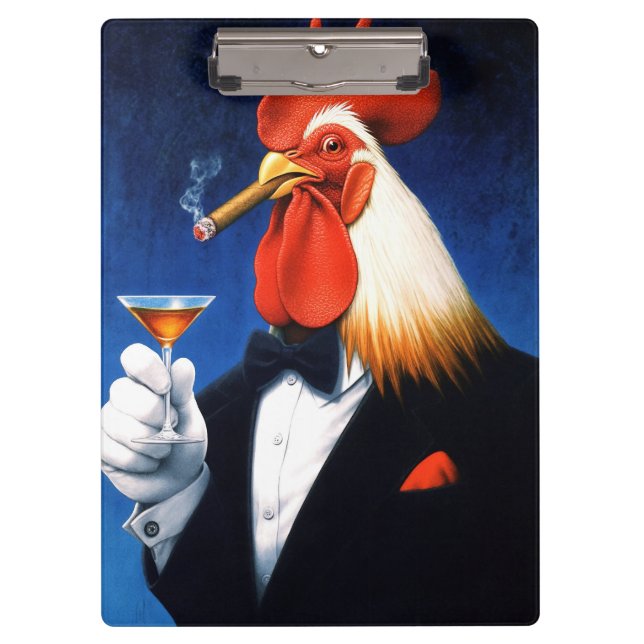 Porte-bloc Le coq Dapper | Funny Gentleman's Club (Devant)