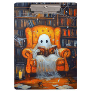 Porte-bloc Le fantôme des livres Cosy Halloween Library Scè