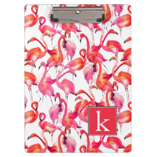 Porte-bloc Le Flamant rose d'aquarelle dans les aquarelles