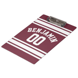 Porte-bloc Le Jersey marron et blanc barre le nombre nommé