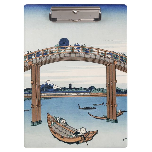 Porte-bloc Le mont Housai Fuji vu d'en bas Pont Homme (Devant)