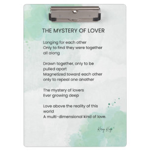 Porte-bloc Le Mystère Des Amoureux - Poème D'Amour