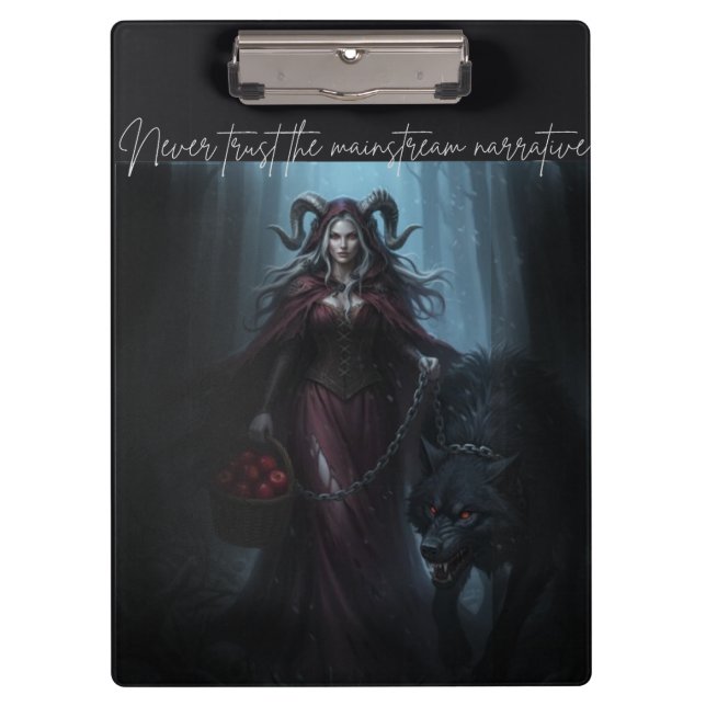 Porte-bloc Le Petit Chaperon Rouge foncé (Devant)