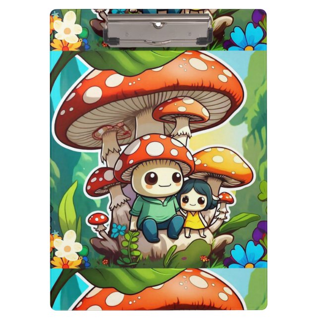 Porte-bloc "Le quartier des champignons" (Devant)