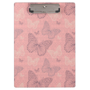 Porte-bloc Le rose de papillon