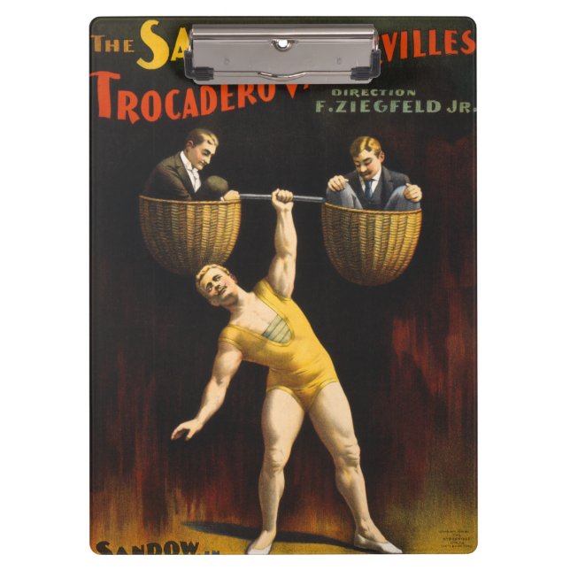 Porte-bloc Le Sandow Eugen Sandow Vaudeville Weightlifter (Devant)