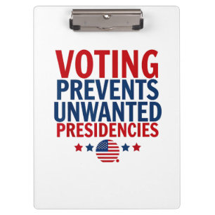 Porte-bloc Le vote empêche les présidences indésirables homme
