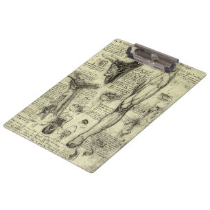 Porte-bloc Leonardo da Vinci Vintage Anatomie humaine Larynx 