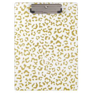 Porte-bloc Leopard d'or, Parties scintillant d'or, Empreinte 
