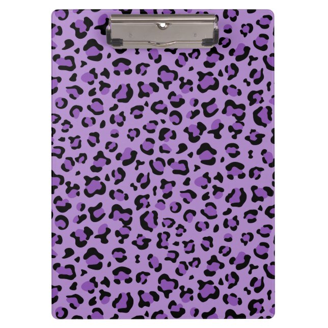 Porte-bloc Leopard Print, Léopard Spots, Purple Leopard (Devant)