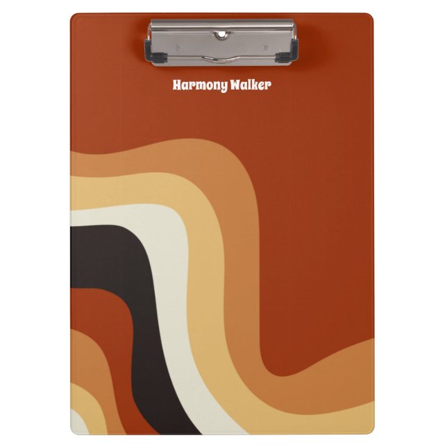 Porte-bloc Les années 70 Orange Super Hippie Retro Personnali (Devant)