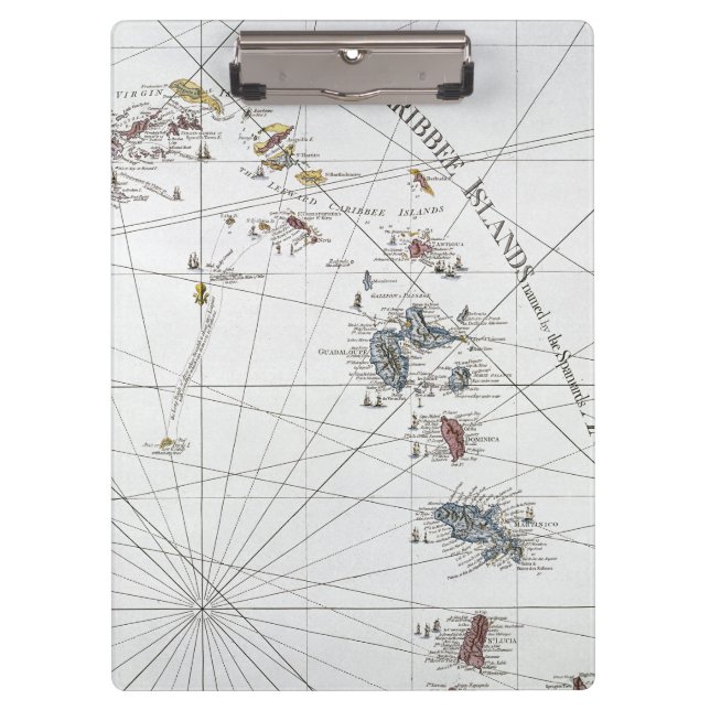 PORTE-BLOC LES CARAÏBE : CARTE, 1775 (Devant)