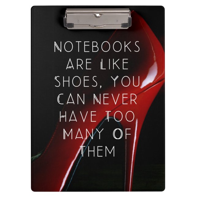 Porte-bloc Les Carnets de talons rouges sont comme des chauss (Devant)