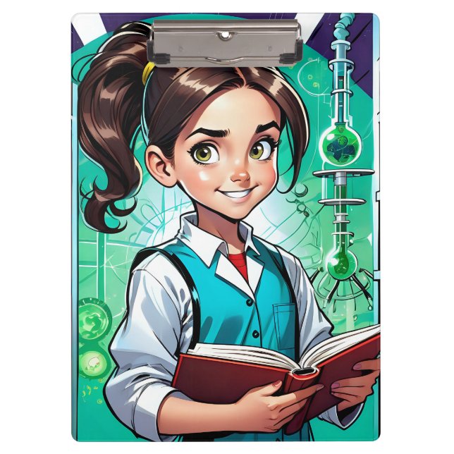 Porte-bloc Les filles adorent la science ! (Devant)