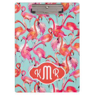 Porte-bloc Les Flamants roses d'aquarelle ont recueilli le