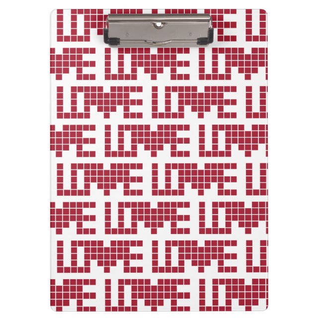 Porte-bloc LETTRE carré d'amour rouge mou (Devant)