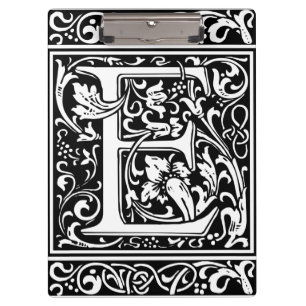 Porte-bloc Lettre E Monogramme médiéval Art Nouveau
