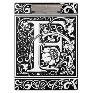 Porte-bloc Lettre F Médiévale Monogramme Art Nouveau