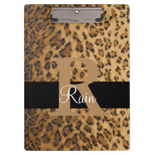 Porte-bloc Lettre initiale R Porte - bloc Leopard Monogramme
