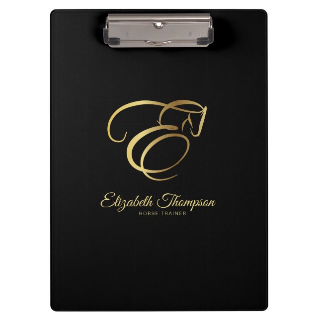 Porte-bloc Lettre monogramme E Horse (Devant)