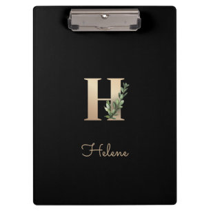 Porte-bloc LETTRE MONOGRAPHIQUE BOtanique Élégante H