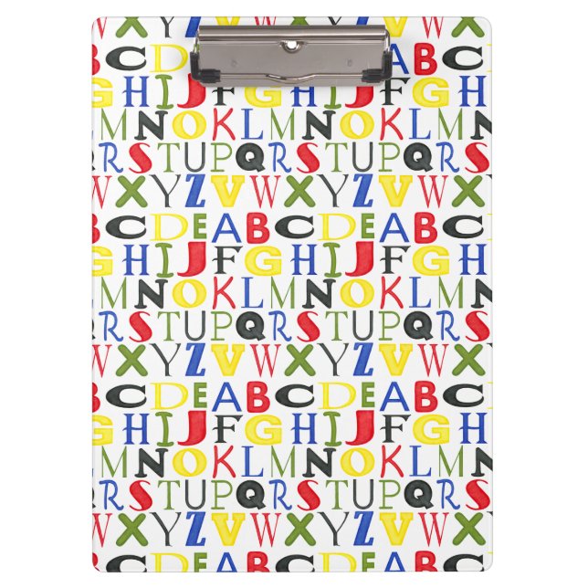 Porte-bloc Lettres brillamment colorées par Megan Meagher (Devant)
