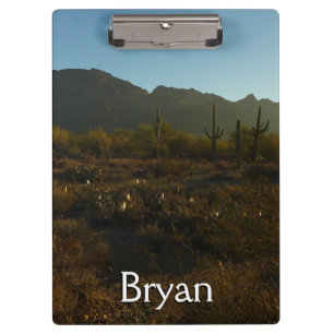 Porte-bloc Lever du soleil du Saguaro dans le parc national d