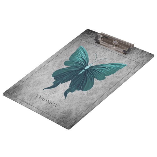 Porte-bloc libellule à bijoux turquoise (Incliné)