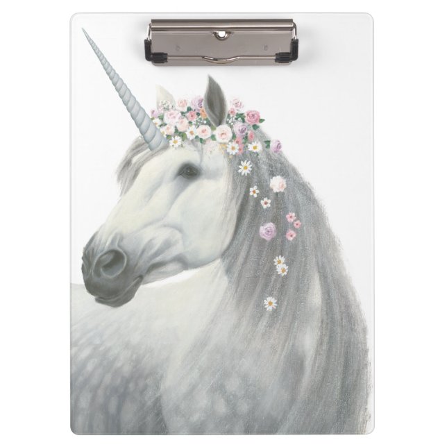 Porte-bloc Licorne d'esprit avec des fleurs dans la crinière (Devant)