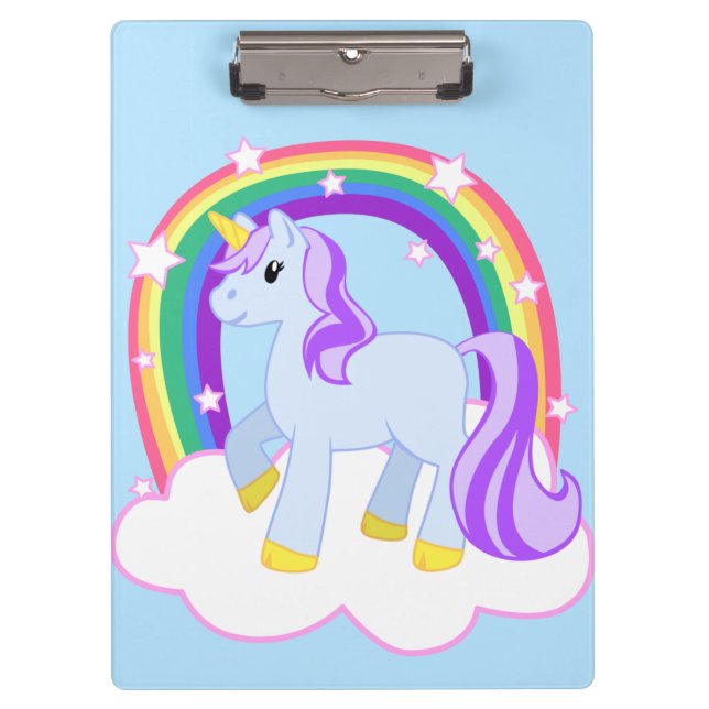 Porte-bloc Licorne magique mignonne d'arc-en-ciel (Devant)