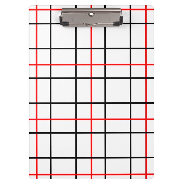 Porte-bloc Lignes de grille noire rouge Conception de plis (Devant)