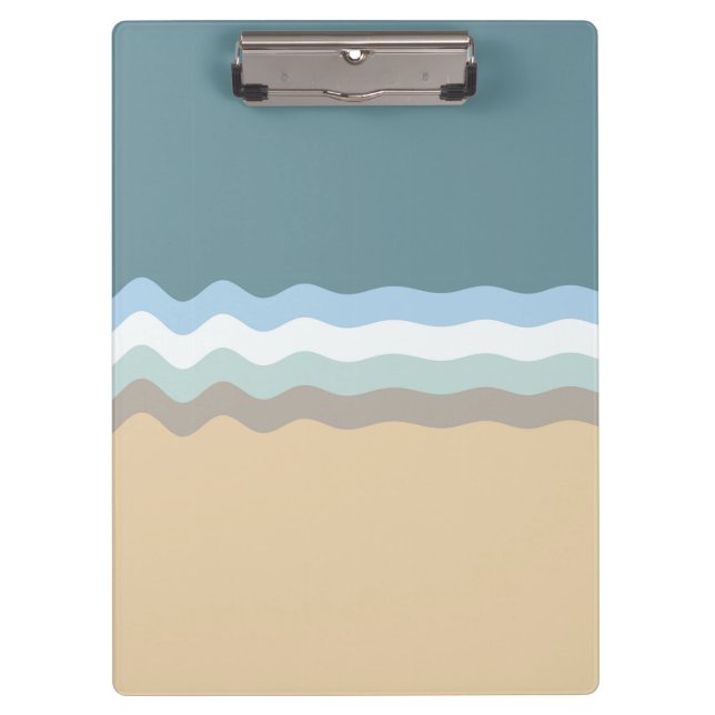 Porte-bloc Lignes ondulées - Brown clair/Sable/Beige/Turquois (Devant)