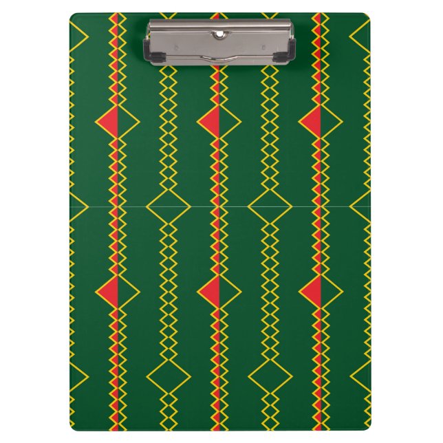 Porte-bloc Lignes verticales Zigzag Livre vert numérique-7272 (Devant)